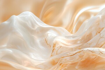 Surreal terrain of shimmering silk abstract landscape digital art ethereal environment close-up view textural concept