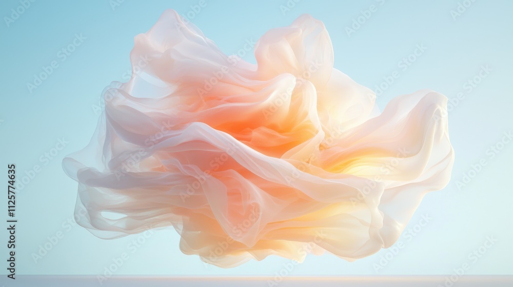 Poster creative haze abstract fusion of glowing swirling elements in ethereal space environment artistic vi