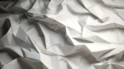Obraz premium White crumpled paper with light grid lines, The texture shows realistic folds and creases