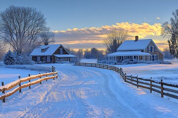 On a quiet rural lane bordered by frosted trees, a handful of carolers form a semicircle. Bundled in scarves and hats, they lift their voices toward the pale moonlight. The gentle crunch of 