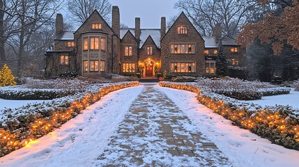 Standing at the corner of a quiet street, carolers form a small ensemble, their voices rising above the hush. They hold their songbooks close, reading familiar verses by the glow of a single 
