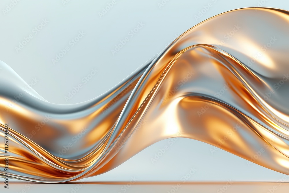 Poster surreal metallic ripple texture reflection abstract art digital creation studio environment close-up