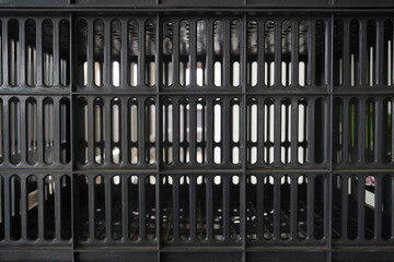 Black basket line background with holes