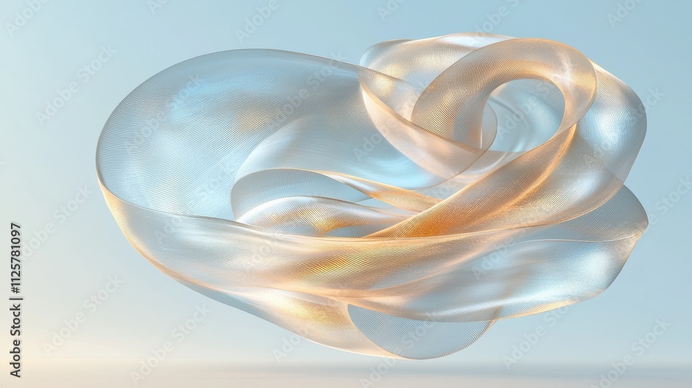 Poster surreal abstract spiral texture intertwined in ethereal environment digital art soft color palette a