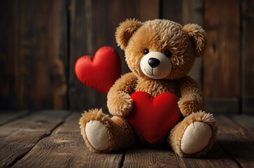 Obraz premium teddy bear with heart