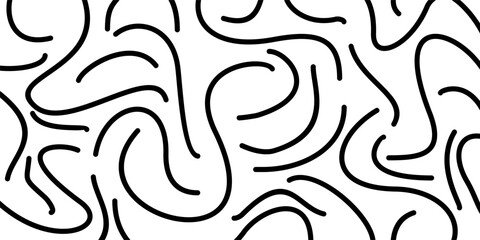 Hand drawn black doodle lines on white background. Template design for banner, greeting card, flyer, brochure, social media.