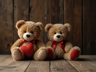 Obraz premium teddy bear with heart