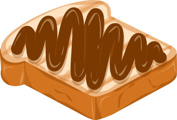 Korean toast Illustration. Sliced bread. Bakery clipart.