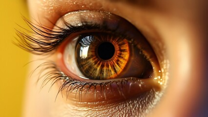 Mesmerizing Brown Eye, Intricate Iris Texture Detail