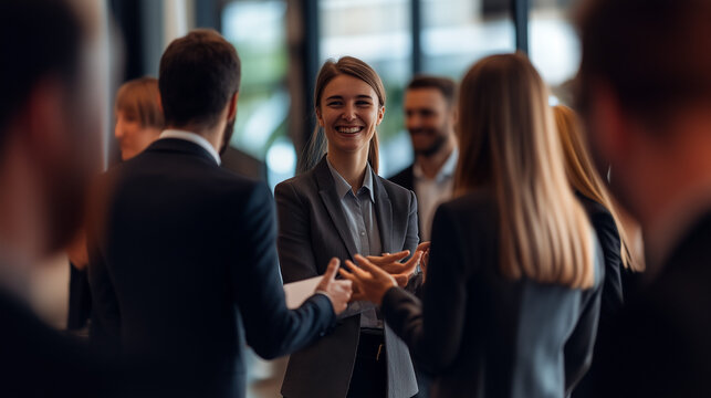 people welcoming a new comer in office