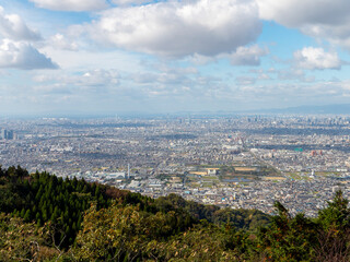 山から見る大阪の都市景観