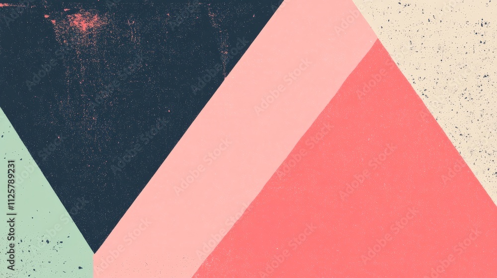 Poster bold minimalist abstract design with sharp angles