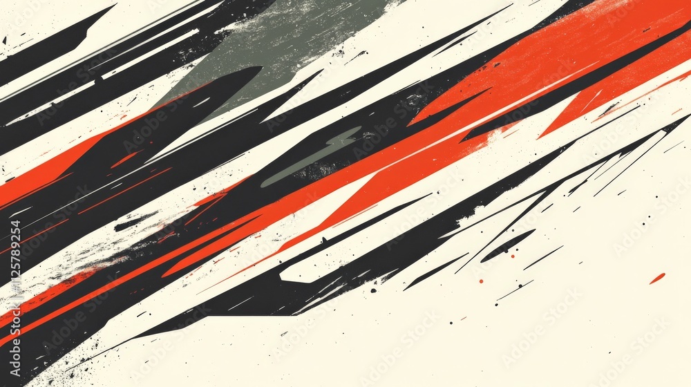 Aufkleber bold abstract minimalist design with sharp angles