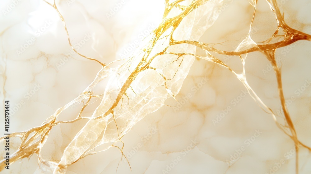 Aufkleber surreal veiny marble patterns morphing in ethereal light abstract art digital medium bright atmosphe