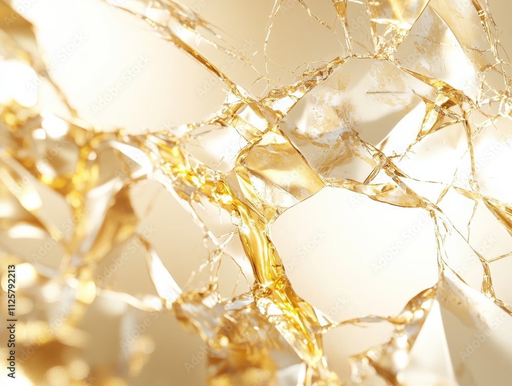 Poster surreal cracked reflective texture art abstract background fine art light environment close-up view 