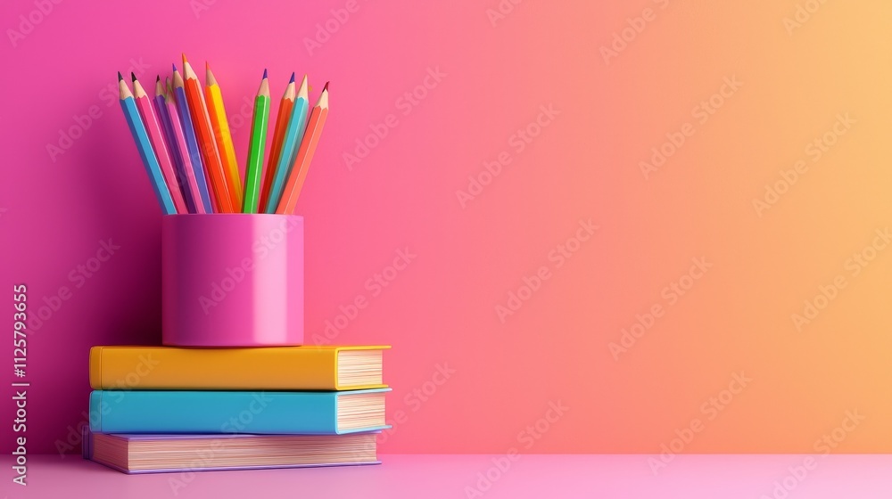 Poster a miscellaneous abstract representation of themes with bright colors, dynamic shapes, and creative p