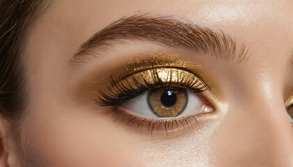 Obraz premium close up of eye with makeup