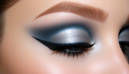 Fototapeta premium close up of eye with makeup