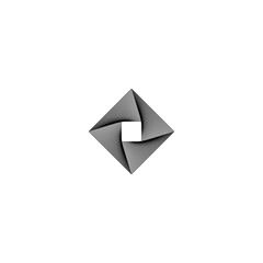 Modern mono line square logo shape