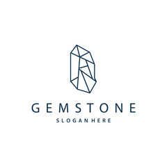 Fototapeta premium Gemstone Jewelry Logo, Design Vector Template Symbol Illustration