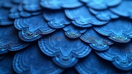 Microscopic Butterfly Wing, Iridescent Sapphire, Emerald & Turquoise Scales