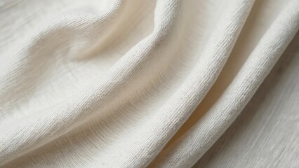 Soft, Off-White Linen Fabric Texture, Subtle Slub & Matte Finish