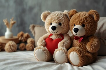 Obraz premium teddy bear with heart