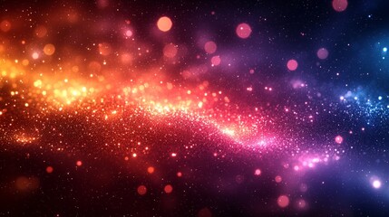 Fototapeta premium Abstract festive background, swirling colors, bokeh lights, dynamic composition, joyful atmosphere.