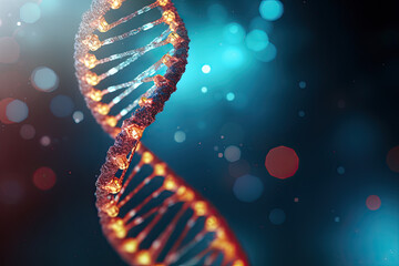 DNA helix, molecule or atom, Abstract structure for Science