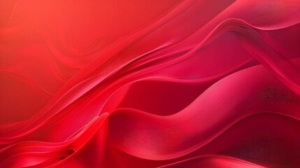 Obraz premium Abstract red background with smooth, flowing lines and a gradient of color.