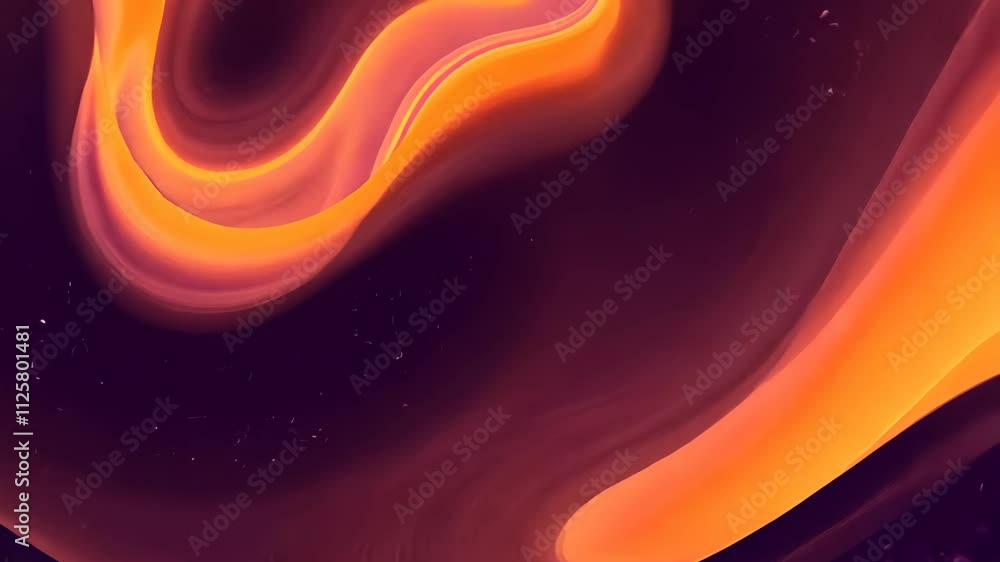 Poster abstract orange and purple swirl pattern resembling cosmic elements in a dark background during nigh