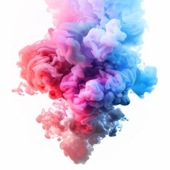 A dynamic smoke burst, vibrant color transitions