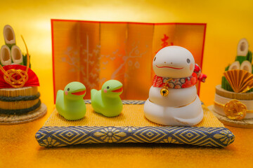 巳年（みどし・へびどし）の年賀状素材