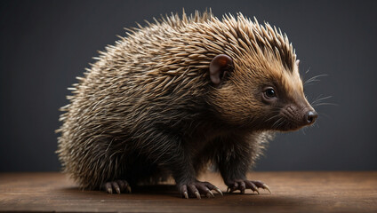 Porcupine with Quills Fully Raised