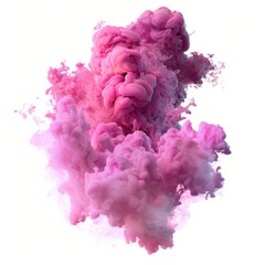 Fototapeta premium A fuchsia smoke burst, photorealistic