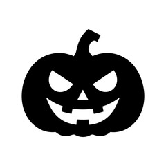 Pumpkin Face Black and White icon