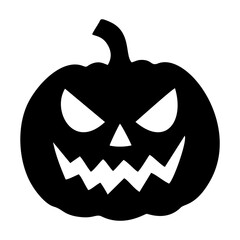 Pumpkin Face Black and White icon