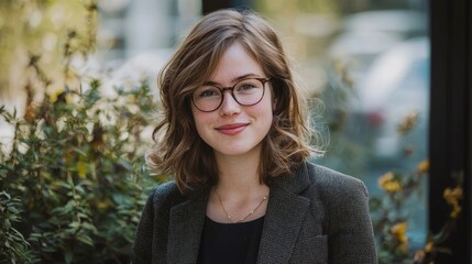 A young professional starting their career, full of enthusiasm and potential, emphasizing early career opportunities.