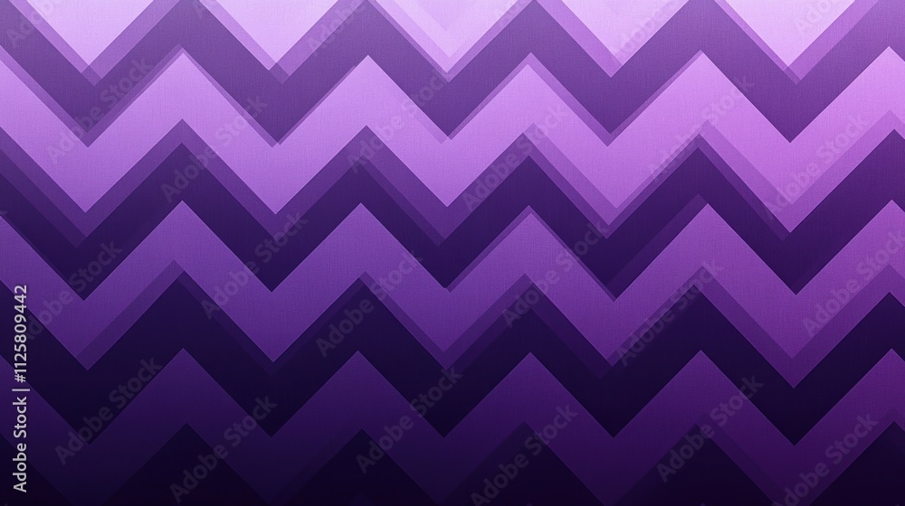 Poster a chevron pattern with a gradient ombre effect, transitioning from dark purple to light lavender.