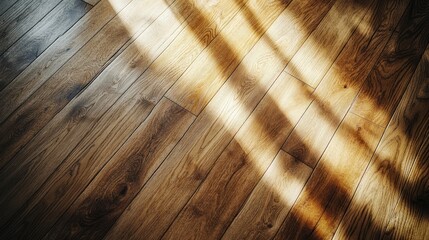 Sunlight Streaming Through Window Onto Wooden Floor