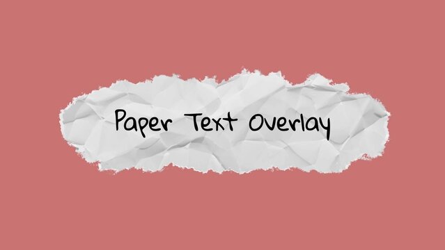 Text Overlay with Paper Rip Texture