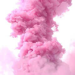 Fototapeta premium A pink smoke plume, ultra-detailed