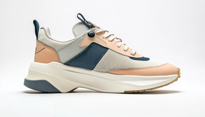 Naklejka premium These trendy sneakers feature a mix of materials, colors, and a unique design for comfort