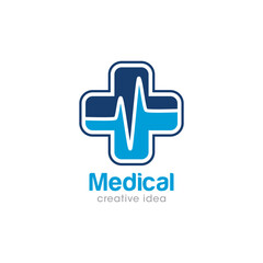 Obraz premium Creative Medical Concept Logo Design Template