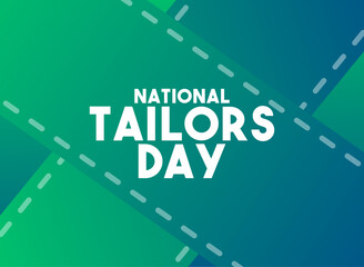 National Tailors Day. Celebrated on the first Wednesday in the month of June. Gradient background. Abstract design background. Poster, banner, card, background.