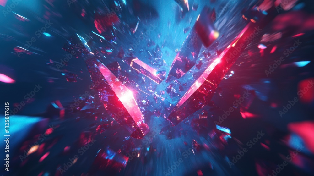 Poster futuristic gradient with motion-inspired elements for innovative projects.