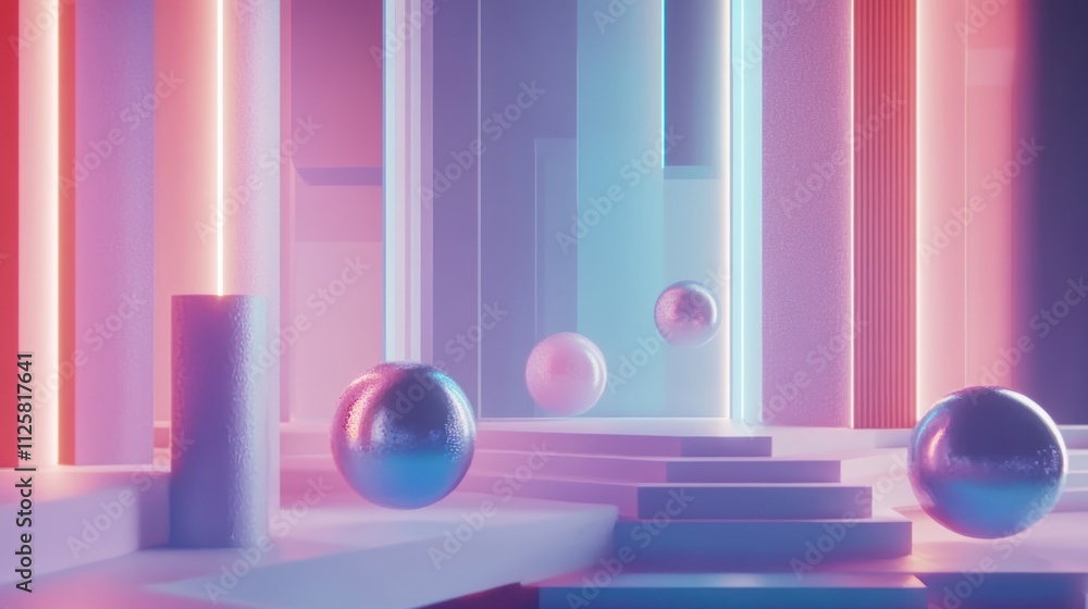 Aufkleber futuristic gradient with motion-inspired elements for innovative projects.