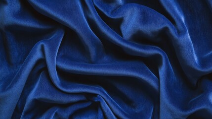 Fototapeta premium Luxurious Velvet Fabric in Rich Blue Tones