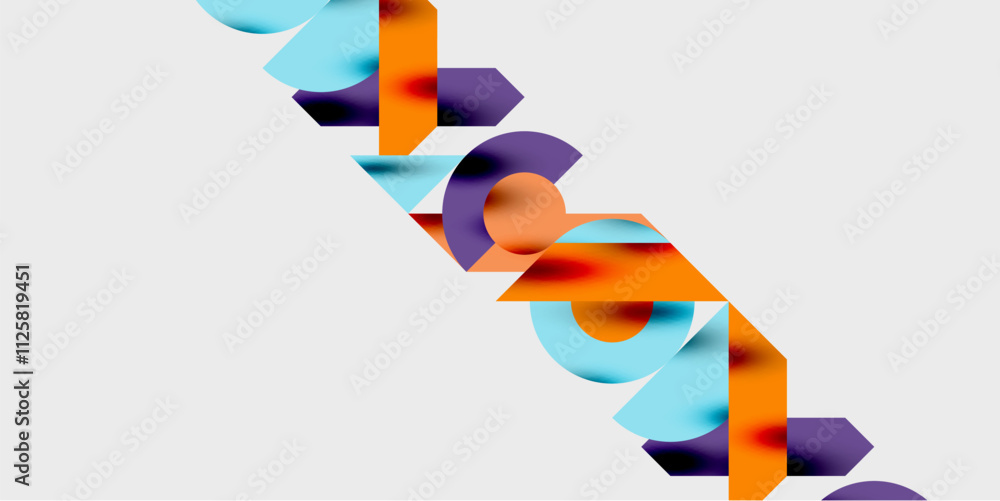 Poster Vibrant abstract background circles with smooth gradients, creating a dynamic and modern design. Ideal for creative, tech, or contemporary-themed projects