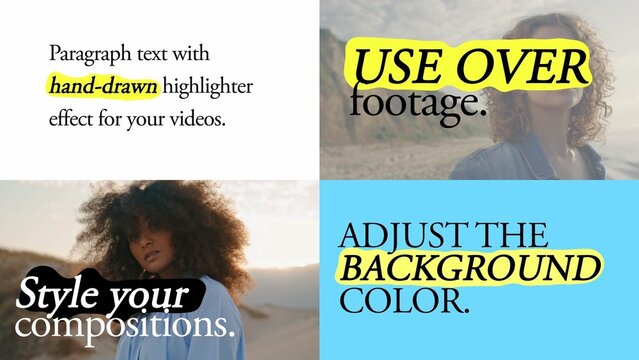 Text with Hand Drawn Highlighter